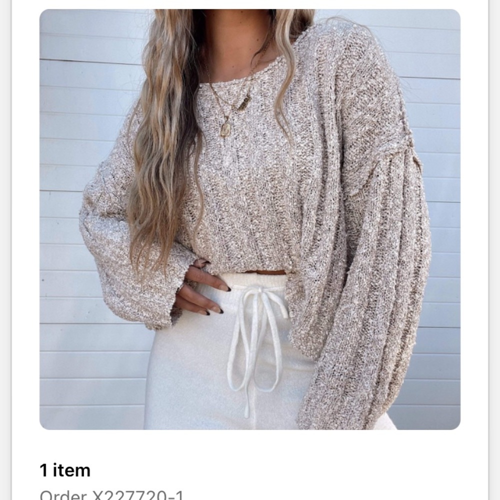 Cozy Beige Knit Sweater